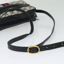 GUCCI GG Supreme Sherry Line Shoulder Bag PVC Navy Gold 32 02 004 Auth 139167-7