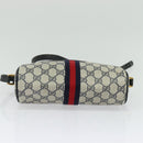 GUCCI GG Supreme Sherry Line Shoulder Bag PVC Navy Gold 32 02 004 Auth 139167-5