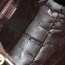 GUCCI Bamboo Shoulder Bag Leather 2way Brown Gold Auth 139168-10