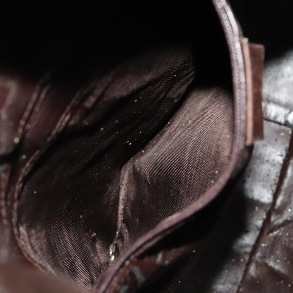 GUCCI Bamboo Shoulder Bag Leather 2way Brown Gold Auth 139168