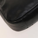 GUCCI Bamboo Shoulder Bag Leather 2way Black Gold 001 1781 1577 Auth 139169-9