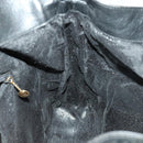 GUCCI Bamboo Shoulder Bag Leather 2way Black Gold 001 1781 1577 Auth 139169-19