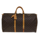LOUIS VUITTON Monogram Keepall 60 Boston Bag M41422 LV Auth 139174-13