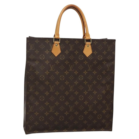 LOUIS VUITTON Monogram Sac Plat Hand Bag M51140 LV Auth 139183