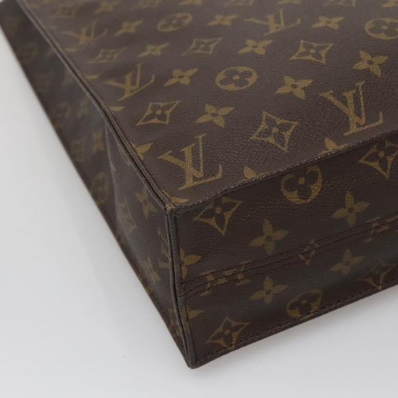 LOUIS VUITTON Monogram Sac Plat Hand Bag M51140 LV Auth 139183