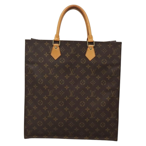 LOUIS VUITTON Monogram Sac Plat Hand Bag M51140 LV Auth 139183
