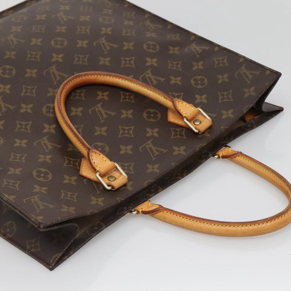 LOUIS VUITTON Monogram Sac Plat Hand Bag M51140 LV Auth 139183