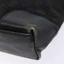 GUCCI GG Canvas Shoulder Bag Black Gold 33900 Auth 139189-10