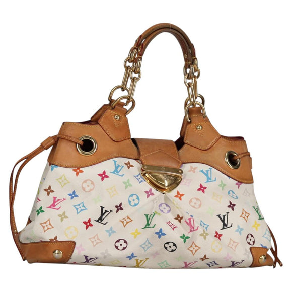 LOUIS VUITTON Monogram Multicolor Ursula Tote Bag White M40123 LV Auth 139197