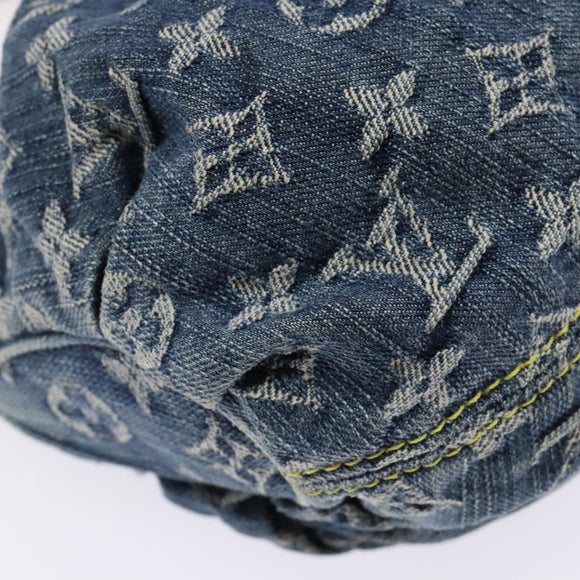LOUIS VUITTON Monogram Denim Preity Hand Bag Blue M95020 LV Auth 139198