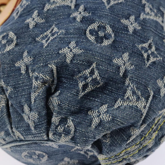 LOUIS VUITTON Monogram Denim Preity Hand Bag Blue M95020 LV Auth 139198