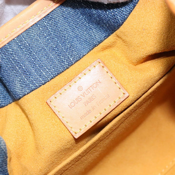 LOUIS VUITTON Monogram Denim Preity Hand Bag Blue M95020 LV Auth 139198