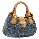 LOUIS VUITTON Monogram Denim Preity Hand Bag Blue M95020 LV Auth 139198-1