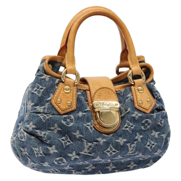 LOUIS VUITTON Monogram Denim Preity Hand Bag Blue M95020 LV Auth 139198
