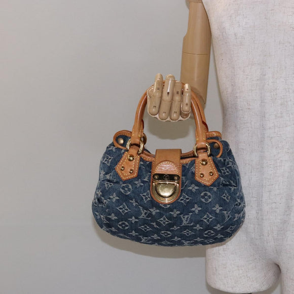 LOUIS VUITTON Monogram Denim Preity Hand Bag Blue M95020 LV Auth 139198