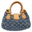 LOUIS VUITTON Monogram Denim Preity Hand Bag Blue M95020 LV Auth 139198-2
