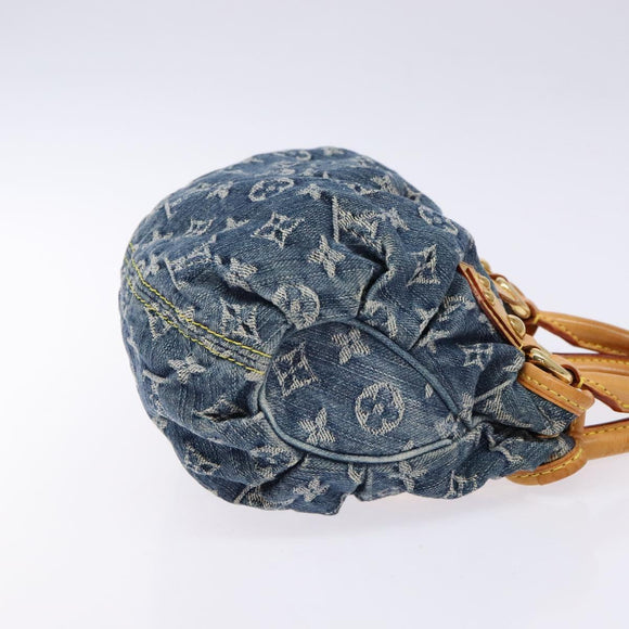 LOUIS VUITTON Monogram Denim Preity Hand Bag Blue M95020 LV Auth 139198