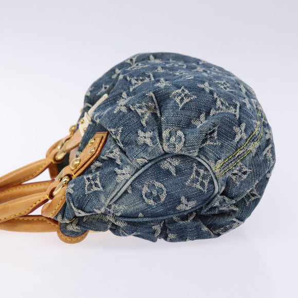 LOUIS VUITTON Monogram Denim Preity Hand Bag Blue M95020 LV Auth 139198