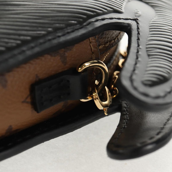 LOUIS VUITTON Monogram Reverse Dog Face Pochette Bag Gray M53171 LV Auth 139199SM