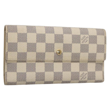 LOUIS VUITTON Damier Azur Portefeuille International Wallet N61732 Auth 139200