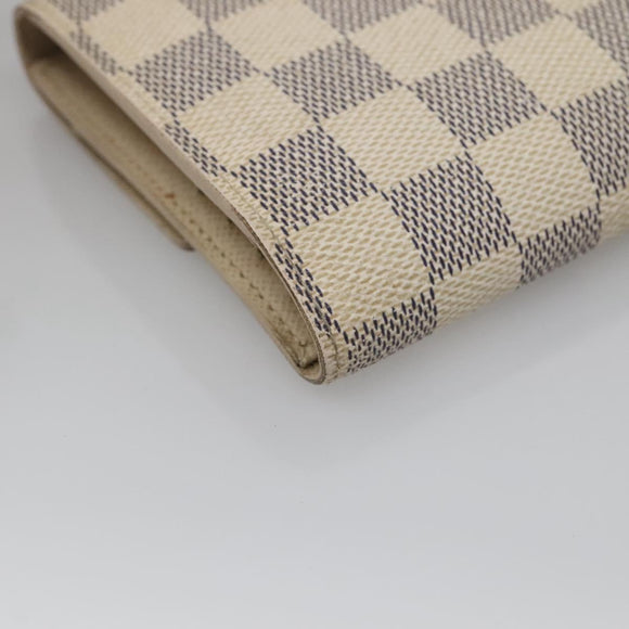 LOUIS VUITTON Damier Azur Portefeuille International Wallet N61732 Auth 139200
