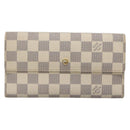 LOUIS VUITTON Damier Azur Portefeuille International Wallet N61732 Auth 139200-13