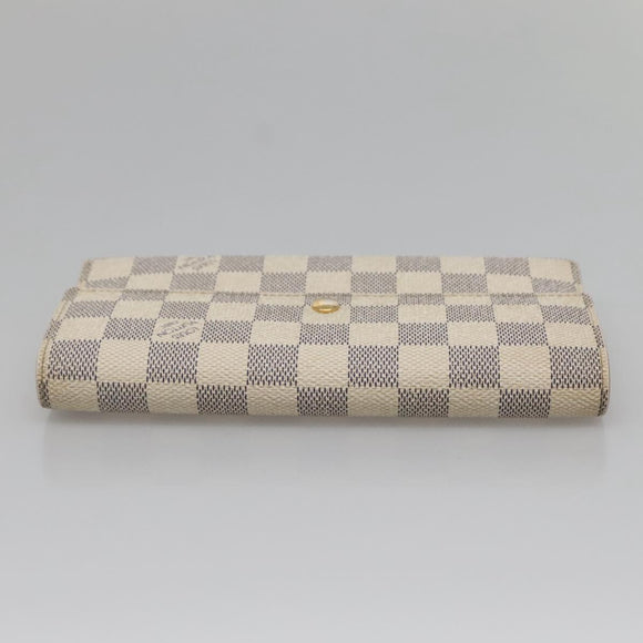 LOUIS VUITTON Damier Azur Portefeuille International Wallet N61732 Auth 139200