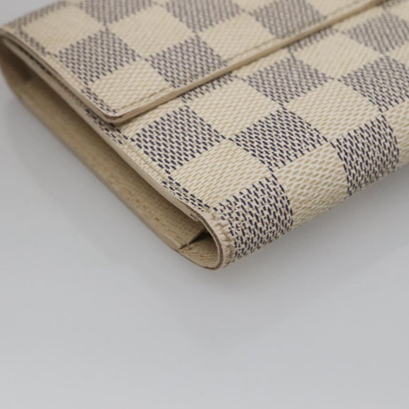 LOUIS VUITTON Damier Azur Portefeuille International Wallet N61732 Auth 139200