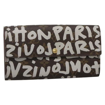 LOUIS VUITTON Monogram Graffiti Porte Monnaie Credit White M92189 LV Auth 139201