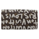 LOUIS VUITTON Monogram Graffiti Porte Monnaie Credit White M92189 LV Auth 139201-2
