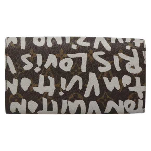 LOUIS VUITTON Monogram Graffiti Porte Monnaie Credit White M92189 LV Auth 139201