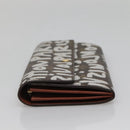 LOUIS VUITTON Monogram Graffiti Porte Monnaie Credit White M92189 LV Auth 139201-3