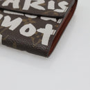 LOUIS VUITTON Monogram Graffiti Porte Monnaie Credit White M92189 LV Auth 139201-7