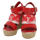 LOUIS VUITTON Monogram Escal Starboard Line Sandals Red LV Auth 139208-1