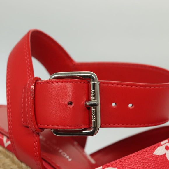 LOUIS VUITTON Monogram Escal Starboard Line Sandals Red LV Auth 139208