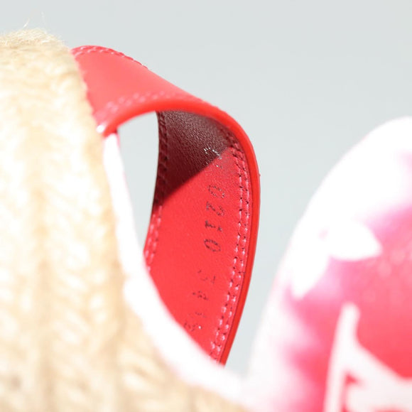 LOUIS VUITTON Monogram Escal Starboard Line Sandals Red LV Auth 139208