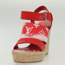 LOUIS VUITTON Monogram Escal Starboard Line Sandals Red LV Auth 139208-20
