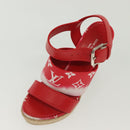 LOUIS VUITTON Monogram Escal Starboard Line Sandals Red LV Auth 139208-24