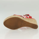 LOUIS VUITTON Monogram Escal Starboard Line Sandals Red LV Auth 139208-25
