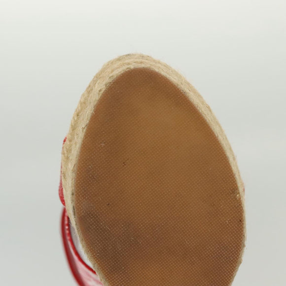 LOUIS VUITTON Monogram Escal Starboard Line Sandals Red LV Auth 139208