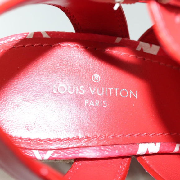 LOUIS VUITTON Monogram Escal Starboard Line Sandals Red LV Auth 139208