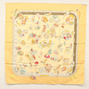HERMES Carre 90 Scarf ""COUVEE D'HERMES"" Silk Yellow Auth 139210-13