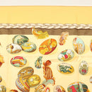 HERMES Carre 90 Scarf ""COUVEE D'HERMES"" Silk Yellow Auth 139210-3