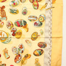 HERMES Carre 90 Scarf ""COUVEE D'HERMES"" Silk Yellow Auth 139210-7