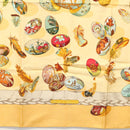 HERMES Carre 90 Scarf ""COUVEE D'HERMES"" Silk Yellow Auth 139210-9