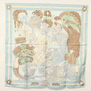 HERMES Carre 90 Scarf ""ARMETS PANACHE"" Silk Blue Auth 139211-13