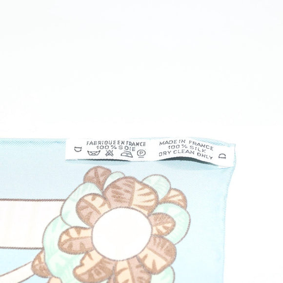 HERMES Carre 90 Scarf ""ARMETS PANACHE"" Silk Blue Auth 139211