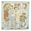 HERMES Carre 90 Scarf ""ARMETS PANACHE"" Silk Blue Auth 139211-1
