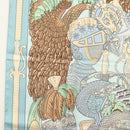 HERMES Carre 90 Scarf ""ARMETS PANACHE"" Silk Blue Auth 139211-5