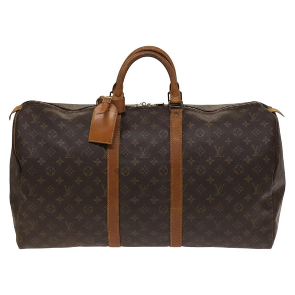 LOUIS VUITTON Monogram Keepall 55 Boston Bag M41424 LV Auth 139234